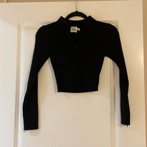 Princess Polly Quarter Zip Cropped Sweater